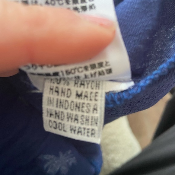 Angels by the Sea Navy Palm Tree Rayon Mini Dress Size Medium NWT - Picture 8 of 9